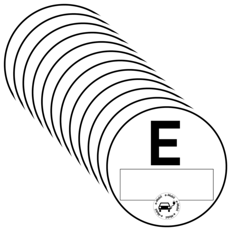 Elektroauto Umweltplakette "E" durchmesser 80 mm