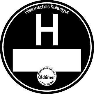 Umweltplakette H / Feinstaubplakette H für Scheibeninnenseite (schwarz) –  RaymundMedia